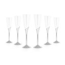 Ver imagem 1 de 12 Unidades Taça Champanhe Acrilico Base Prata 150ml Silverplastic