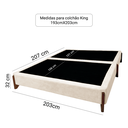 Ver imagem 3 de Base Cama Box King Size 203cm Orgânica Thor Bouclê:bege Claro