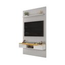 Ver imagem 2 de Painel Suspenso Ripado Seko Tv 55" Portas Basculantes Borda Chanfrada Bali/cedro G18 - Gran Belo