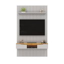 Ver imagem 1 de Painel Suspenso Ripado Seko Tv 55" Portas Basculantes Borda Chanfrada Bali/cedro G18 - Gran Belo