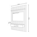 Ver imagem 4 de Painel Suspenso Ripado Seko Tv 55" Portas Basculantes Borda Chanfrada Bali/cedro G18 - Gran Belo