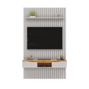 Ver imagem 1 de Painel Suspenso Ripado Seko Tv 55" Portas Basculantes Borda Chanfrada Bali/cedro G18 - Gran Belo