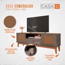 Ver imagem 5 de Rack Esmeralda 160cm 2 Portas 1 Gaveta para Tv até 60 Polegadas Cinza com Noce - Rede Móveis