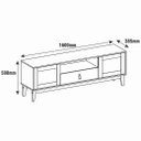 Ver imagem 6 de Rack Esmeralda 160cm 2 Portas 1 Gaveta para Tv até 60 Polegadas Cinza com Noce - Rede Móveis