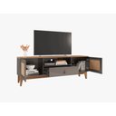 Ver imagem 3 de Rack Esmeralda 160cm 2 Portas 1 Gaveta para Tv até 60 Polegadas Cinza com Noce - Rede Móveis