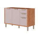 Ver imagem 1 de Balcão de Cozinha S/ Tampo Eloise C/ 2 Portas e 3 Gavetas 120cm Cinamomo/off White - Mgm