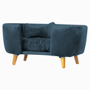Ver imagem 3 de Poltrona Cama Pet Hannah Luxo - Veludo Azul Royal