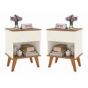 Ver imagem 1 de Kit 2 Mesas De Cabeceira Classic Duda Off White Freijó