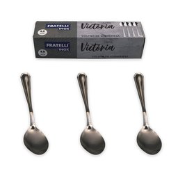 Kit 12 Colheres para Sobremesa Inox Cozinha Pratica - 4