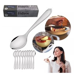 Kit 12 Colheres para Sobremesa Inox Cozinha Pratica - 3