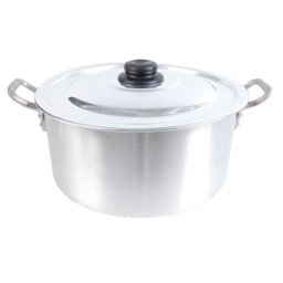 Panela Caçarola de Alumínio Hotel N40 - 22 Litros com Tampa - 1