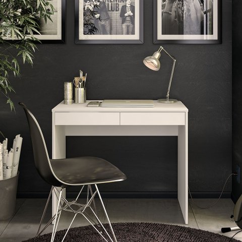 Escrivaninha Mesa Escritório 90cm 2 Gavetas Tijuca