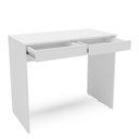 Ver imagem 4 de Escrivaninha Mesa Escritório Tijuca 2 Gavetas 90cm Branca