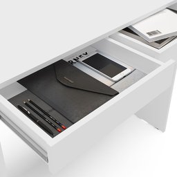 Escrivaninha Mesa Escritório Tijuca 2 Gavetas 90cm Branca - 9 Escrivaninha Mesa Escritório Tijuca 2 Gavetas 90cm Branca - 9