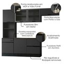 Ver imagem 4 de Cozinha Armário 4 Peças Paneleiro Balcão para Pia Etna Grafite Poliman