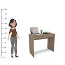 Ver imagem 7 de Escrivaninha Mesa Escritório Tijuca 2 Gavetas 90cm Castanho Marrom