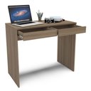 Ver imagem 5 de Escrivaninha Mesa Escritório Tijuca 2 Gavetas 90cm Castanho Marrom