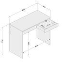 Ver imagem 4 de Escrivaninha Mesa Escritório Tijuca 2 Gavetas 90cm Castanho Marrom