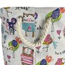 Cesto Organizador De Brinquedos Roupas Multiuso Em Tecido Cesta Dobrável 40x50cm Bichinhos - 4