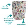 Cesto Organizador De Brinquedos Roupas Multiuso Em Tecido Cesta Dobrável 40x50cm Bichinhos - 2