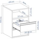 Ver imagem 3 de Mesa de Cabeceira Select 2 Gavetas MDF Titânio Belmax