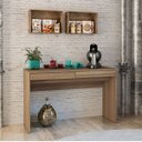 Ver imagem 1 de Mesa para Escritório Lindóia 2 Gavetas 120cm Politorno Castanho