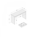 Ver imagem 3 de Mesa para Escritório Lindóia 2 Gavetas 120cm Politorno Castanho
