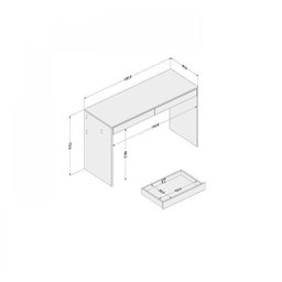 Mesa para Escritório 2 Gavetas Lindóia Politorno - 3
