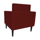 Ver imagem 4 de Poltrona Estofada Para Quarto Closet Leticia Slim Suede Vermelho Bordo - LM DECOR