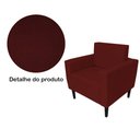 Ver imagem 3 de Poltrona Estofada Para Quarto Closet Leticia Slim Suede Vermelho Bordo - LM DECOR
