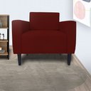 Ver imagem 1 de Poltrona Estofada Para Quarto Closet Leticia Slim Suede Vermelho Bordo - LM DECOR