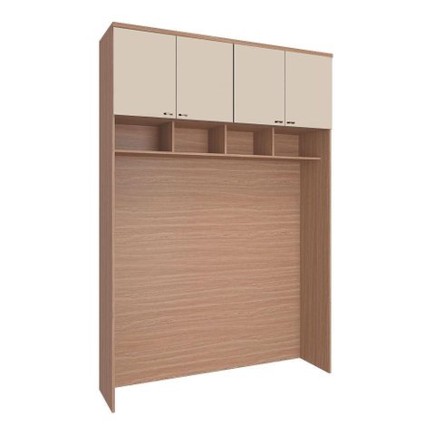 Guarda Roupa Modulo Ponte 4 Portas 163cm Setiba Plus Carvalho/palha