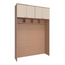 Ver imagem 1 de Guarda Roupa Modulo Ponte 4 Portas 163cm Setiba Plus Carvalho/palha