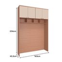 Ver imagem 4 de Guarda Roupa Modulo Ponte 4 Portas 163cm Setiba Plus Carvalho/palha