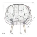 Ver imagem 2 de Poltrona Decorativa Sala de Estar Pérola MV Estofados Púrpura