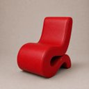 Ver imagem 3 de Poltrona Decorativa Marina Corino Modena Orgânica Moderna Vermelho Corino Modena