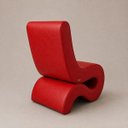 Ver imagem 4 de Poltrona Decorativa Marina Corino Modena Orgânica Moderna Vermelho Corino Modena