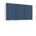 Ver imagem 2 de Armário de Cozinha Aéreo Amara 120x66cm com 3 Portas Branco/Azul 250023
