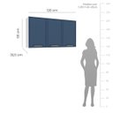 Ver imagem 4 de Armário de Cozinha Aéreo Amara 120x66cm com 3 Portas Branco/Azul 250023