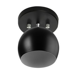 Lustre Plafon Bola 15 cm Redonda Preto