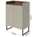 Ver imagem 2 de Buffet Lopas Áries Imbuia Naturale com Off-White Imbuia Naturale com Off-White
