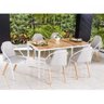 Conjunto com Mesa Retangular e 6 Cadeiras Tulipa Modecor Branco - 2