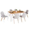 Conjunto com Mesa Retangular e 6 Cadeiras Tulipa Modecor Branco - 1
