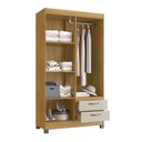 Ver imagem 3 de Guarda-roupa Solteiro 4 Portas 2 Gavetas Rp2426 Ipê/cristalo - Decibal