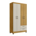 Ver imagem 2 de Guarda-roupa Solteiro 4 Portas 2 Gavetas Rp2426 Ipê/cristalo - Decibal