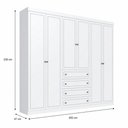Ver imagem 6 de Guarda-Roupa Infantil 6 Portas 4 Gavetas Americano Branco
