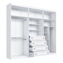 Ver imagem 4 de Guarda-Roupa Infantil 6 Portas 4 Gavetas Americano Branco