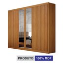 Ver imagem 3 de Guarda Roupa Casal 6 Portas New Braga Ripado com Espelho Cinamomo – Leifer Móveis