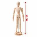 Ver imagem 4 de Decoração Boneco Humano Articulado Manequim em Madeira 30cm