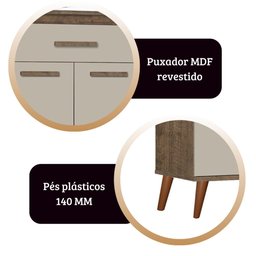 Balcão Letícia Cor:canela Off White - Balcão para Cozinha - Mizza Decor - 4